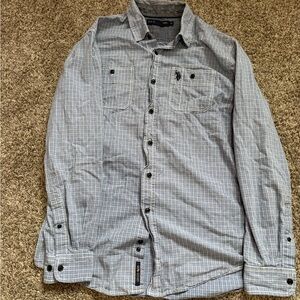 U.S. Polo Assn. Blue Checkered Button Down Shirt